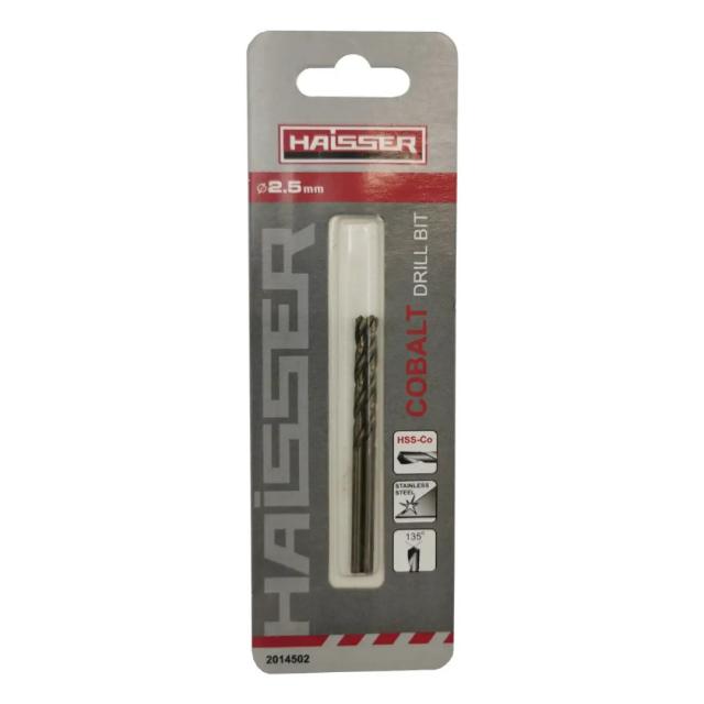 Фото Свердло по металу 2,5*30*57мм (2шт.) HAISSER Cobalt Industrial