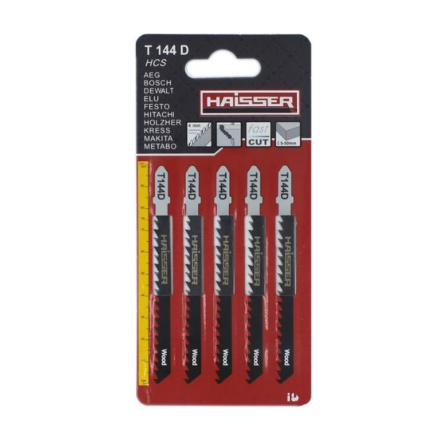 Фото Набір лобзикових полотен по дереву (5шт.) прямий різ Т-144D Haisser