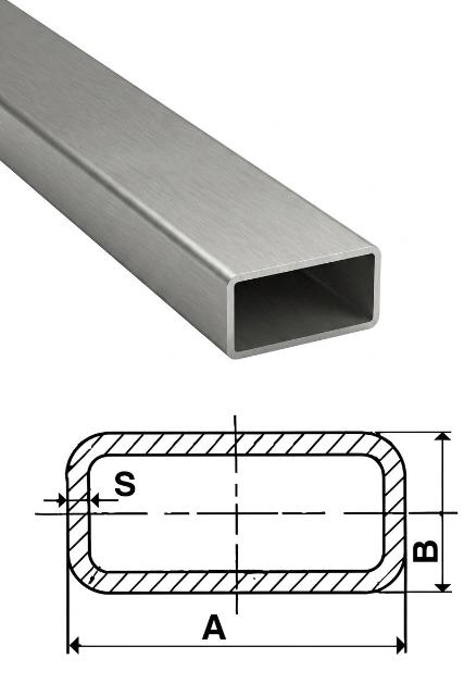 Фото Труба неіржавка профільна 40*20*1,2 ст.201 полірована