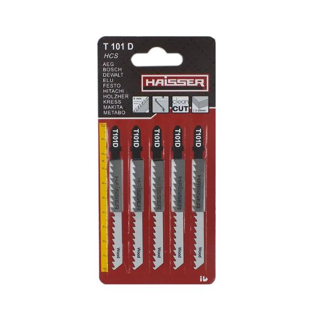 Фото Набір лобзикових полотен по дереву (5шт.) чистий швидкий різ Т-101D Haisser