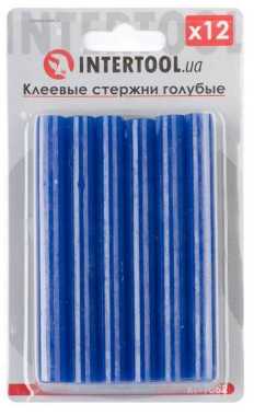 Фото Комплект клейових стрижнів блакитних 11,2*100 (12шт.) INTERTOOL RT-1052