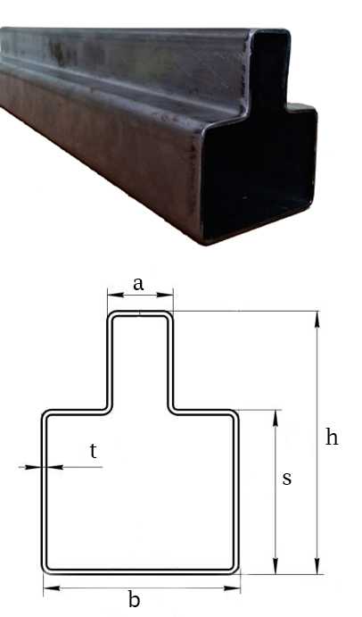 Фото Т-подібна труба 60*40*20*2,0