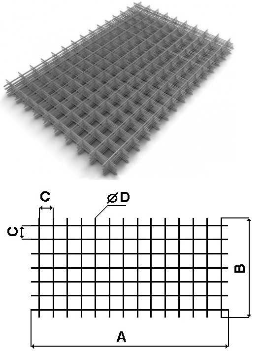 Фото Сітка кладочна  70*4,5 (0,5*2м)