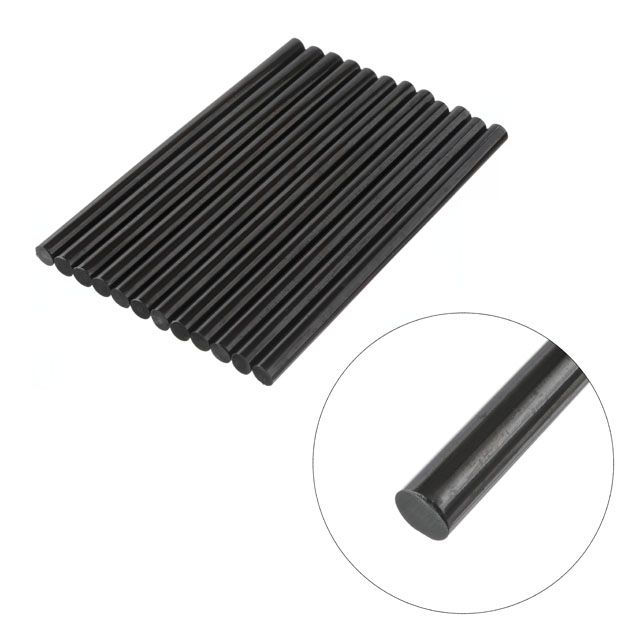 Фото Комплект клейових стрижнів 11,2*200 (12шт.) чорних СТАЛЬ