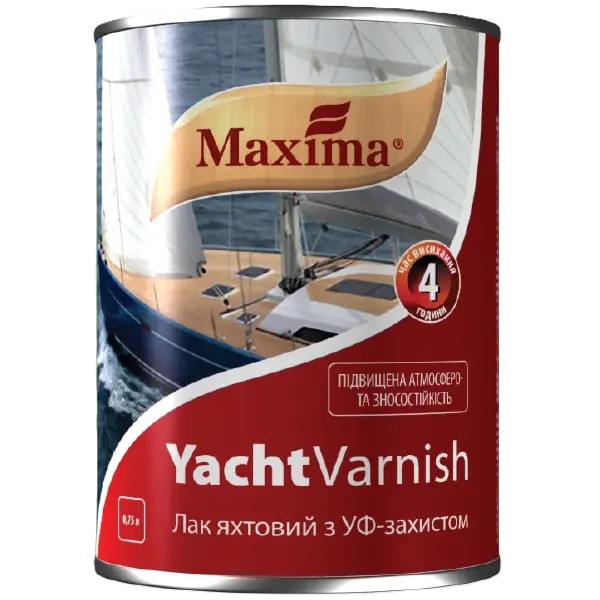 Фото Лак яхтний алкідно-уретановий глянсовий Maxima 2,5л