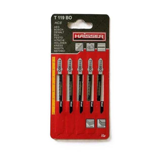 Фото Набір лобзикових полотен по дереву (5шт.) криволінійний різ Т-119BO Haisser