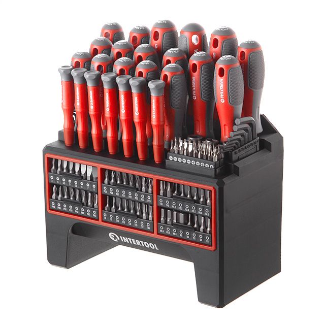 Фото Набір викруток з комплектом насадок (114шт.) INTERTOOL VT-3372