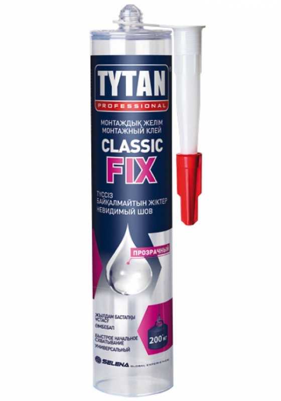 Фото Клей монтажний 310мл прозорий Classic Fix Tytan