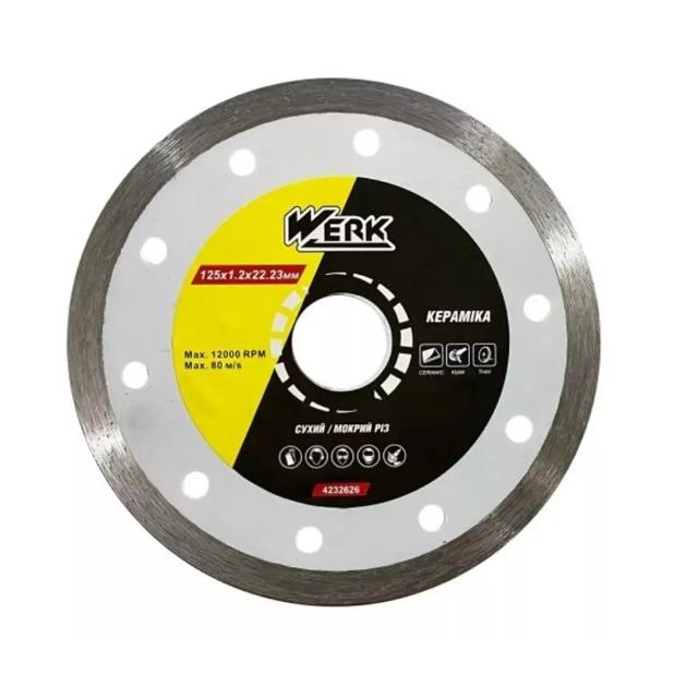 Фото Круг алмазний 125*1,2*22,23 WERK EXTRA THIN