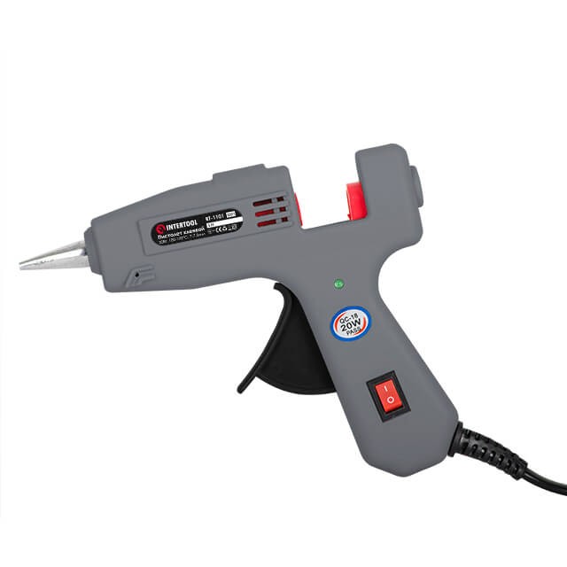 Фото Пістолет клейовий 65Вт/230В під стрижні 7,0-7,5мм INTERTOOL RT-1101