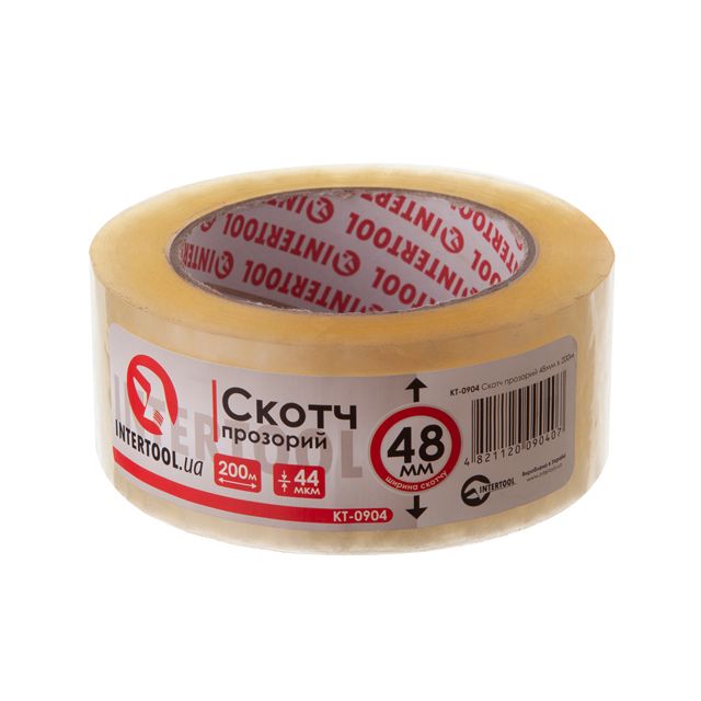 Фото Скотч прозорий 48мм INTERTOOL KT-0904 (200м)