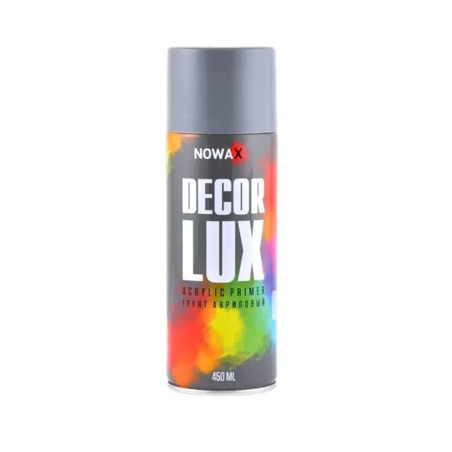 Фото Аерозольний грунт акриловий DecorLux сірий 400мл