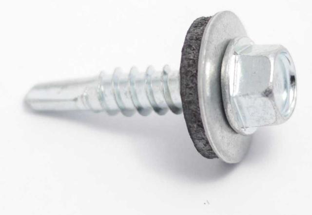 Фото Саморіз по металу 4,8*19 з шайбою цинк (500шт.)