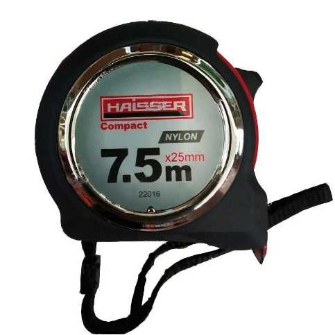 Фото Рулетка  7,5м Haisser Compact 2 стопа прогумований корпус магніт