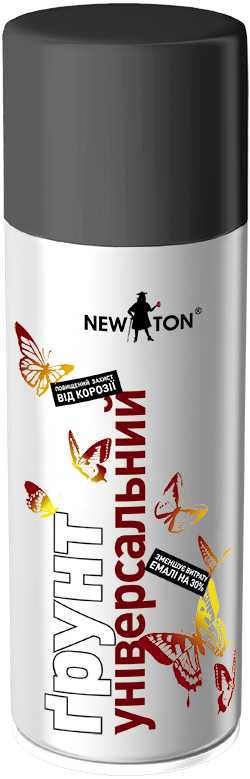 Фото Аерозольний грунт NEW TON чорний 400мл