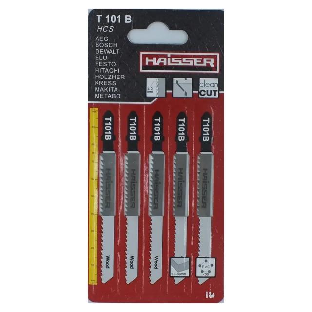 Фото Набір лобзикових полотен по дереву (5шт.) чистий різ Т-101ВR Haisser