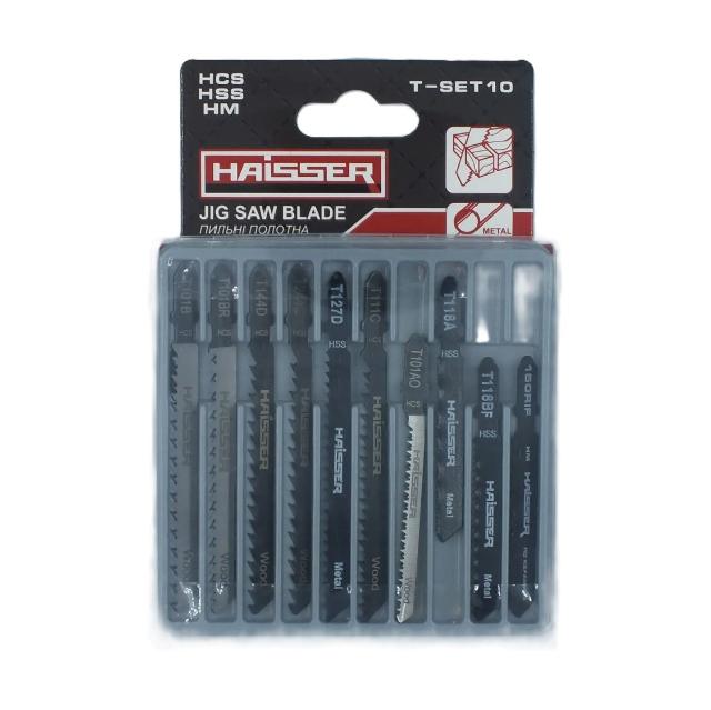 Фото Набір лобзикових полотен по дереву, металу, двп (10шт.) Т-SET10 Haisser