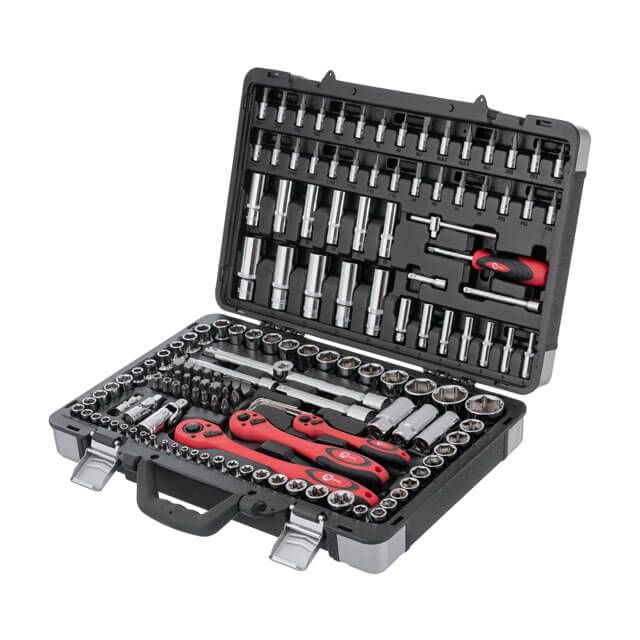 Фото Набір інструментів (1/2"+3/8"+1/4") Cr-V (151шт.) INTERTOOL ET-7151