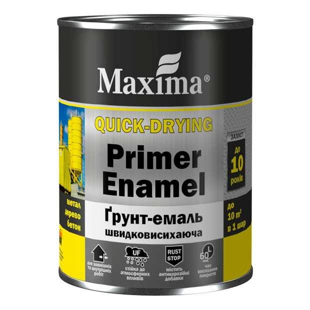 Фото Грунт-емаль Maxima графіт мат. 2,5кг швидковисихаючий