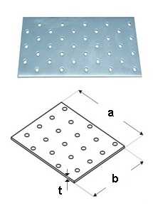 Фото Пластина перфорована з'єднувальна 124*48*2,0