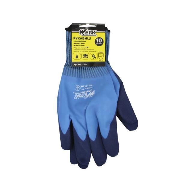 Фото Рукавички трикотажні з повним нітриловим покриттям WERK WE2155H