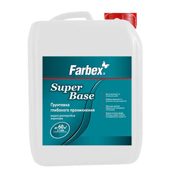 Фото Грунт ВДА  глибокопроникаючий  10л SuperBaze Farbex